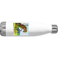 Allosaurus Vs Dryosaurus Poster Nostalgia Stainless Steel Water Bottle | Artistshot