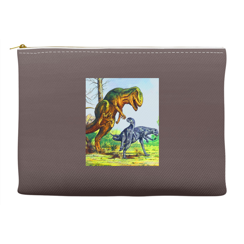 Allosaurus Vs Dryosaurus Poster Nostalgia Accessory Pouches | Artistshot