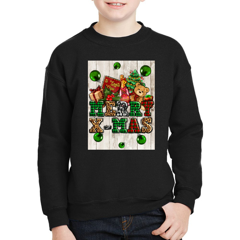 Merry Xmas Youth Sweatshirt by AdoDesignShop | Artistshot