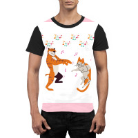 Cat Vs Tiger Party Poster Humor Graphic T-shirt | Artistshot