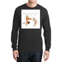 Cat Vs Tiger Party Poster Humor Long Sleeve Shirts | Artistshot