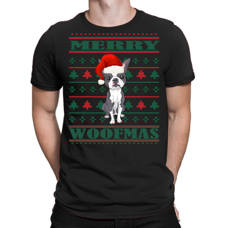 Boston Terrier Ugly Christmas Sweater T-Shirt by inggaerzoahg | Artistshot