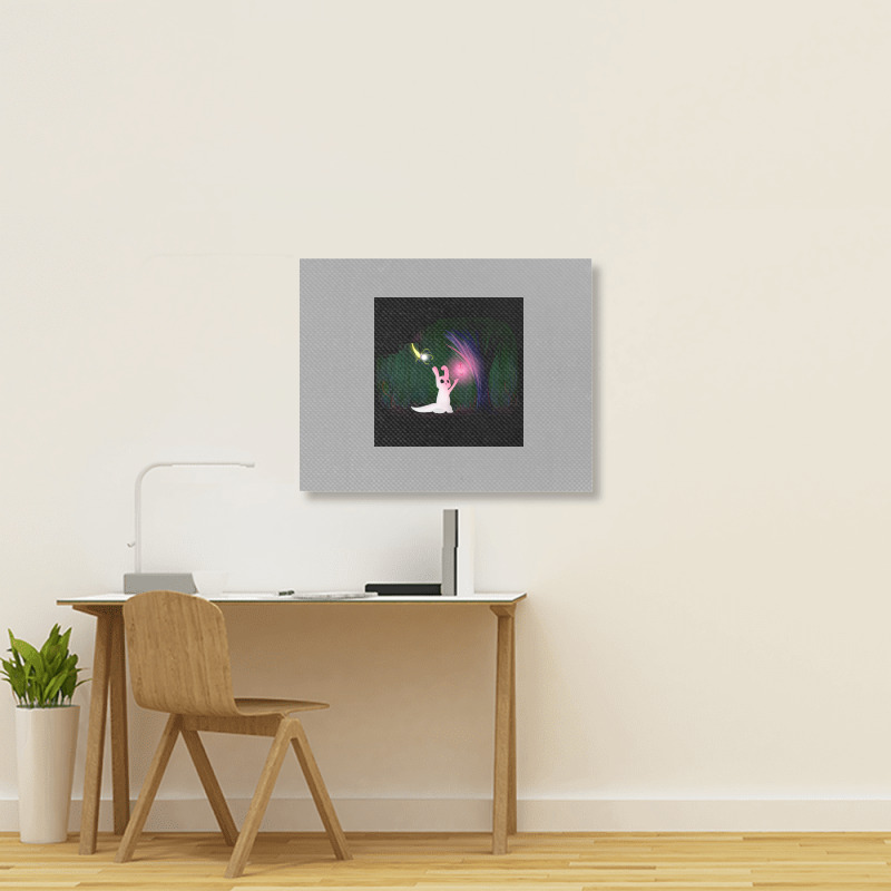 Glowing Slugcat Rain World Poster 80s Landscape Canvas Print | Artistshot