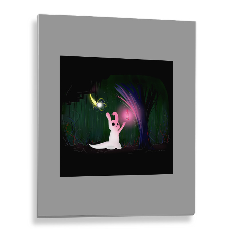 Glowing Slugcat Rain World Poster 80s Metal Print Vertical | Artistshot