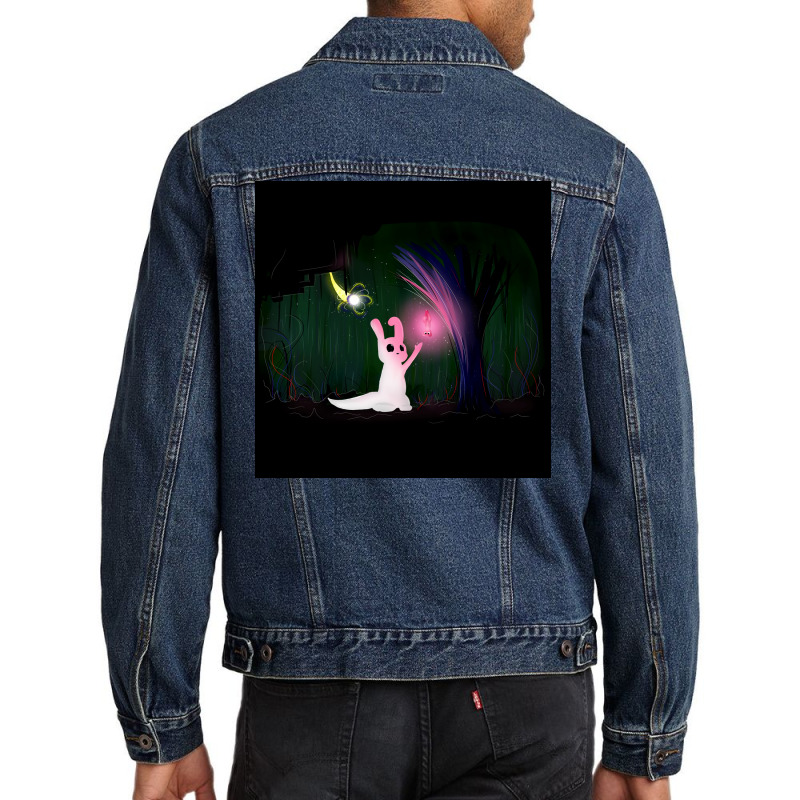 Glowing Slugcat Rain World Poster 80s Men Denim Jacket | Artistshot