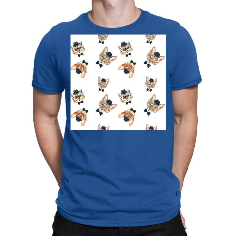 Cool Cat Pattern Poster Aesthetic T-shirt | Artistshot