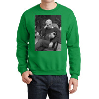 Derrida And A Cat Poster Gift Crewneck Sweatshirt | Artistshot