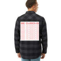 Be Curious Motivational Quote Red Poster Aesthetic Flannel Shirt | Artistshot