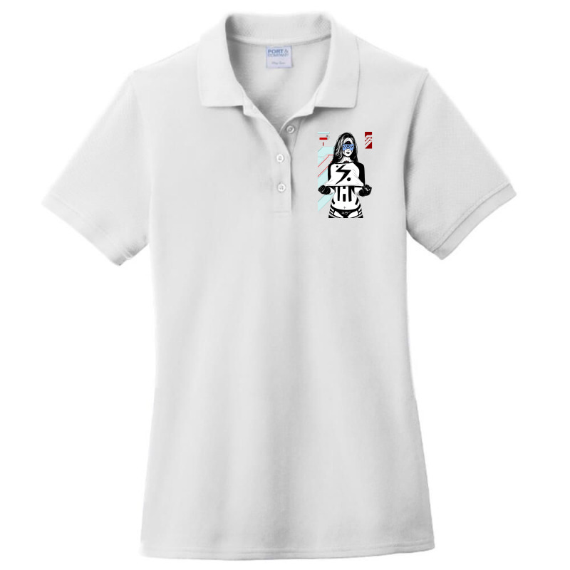 Cyberpunk Cyborg Girl Futuristic Style Ladies Polo Shirt by anunerazb | Artistshot