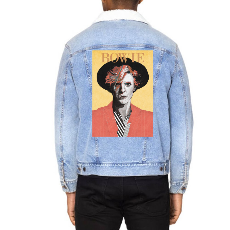 Bowie David Unisex Sherpa-Lined Denim Jacket by inggaerzoahg | Artistshot