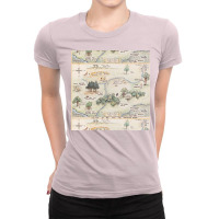 Hundred Acre Wood Map Poster 80s Ladies Fitted T-shirt | Artistshot