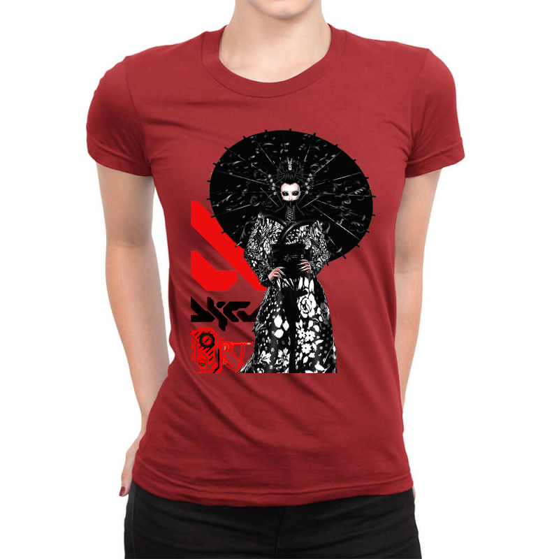 Cyberpunk Geisha Futurist Urban Style Ladies Fitted T-Shirt by anunerazb | Artistshot