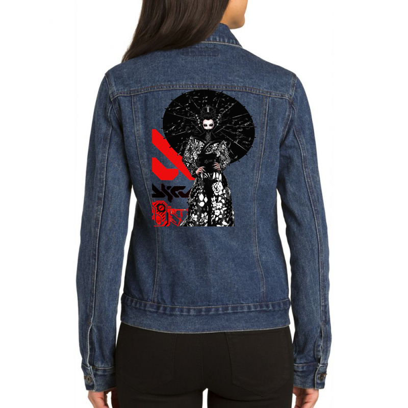 Cyberpunk Geisha Futurist Urban Style Ladies Denim Jacket by anunerazb | Artistshot