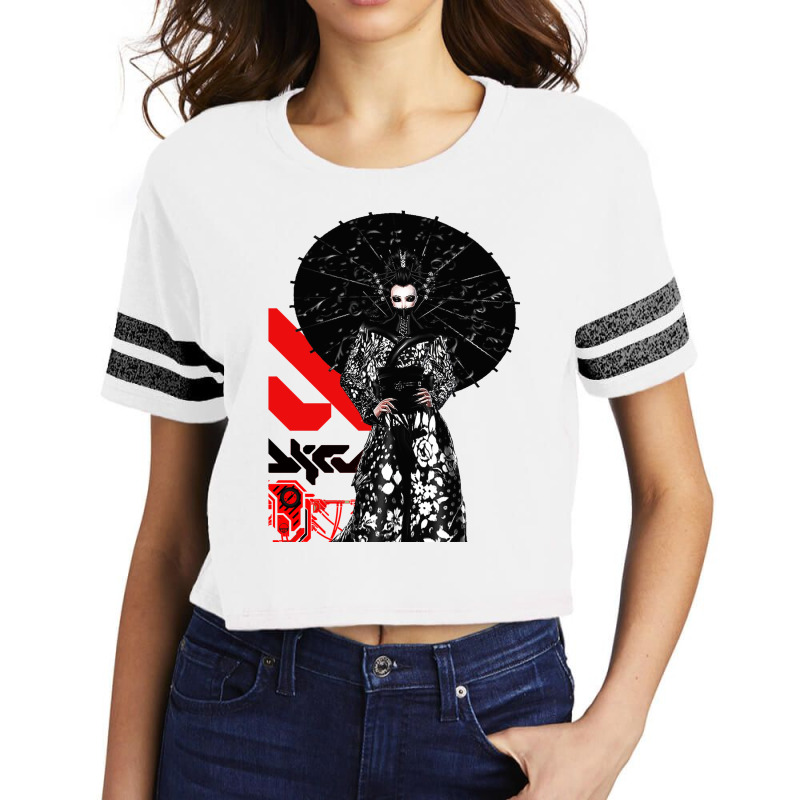 Cyberpunk Geisha Futurist Urban Style Scorecard Crop Tee by anunerazb | Artistshot