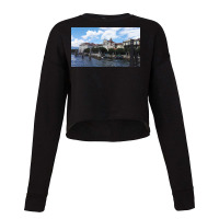 Borromean Islands In Lago Maggiore Arriving By Boat Poster Nostalgia Cropped Sweater | Artistshot