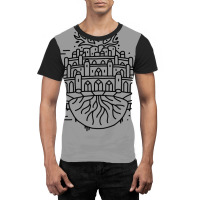 Castle In The Sky (studio Ghibli)   Black Outline Graphic T-shirt | Artistshot