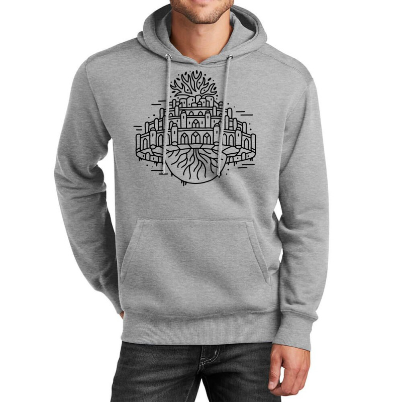 Castle In The Sky (studio Ghibli)   Black Outline Unisex Hoodie by mokongmnord | Artistshot