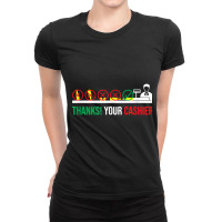 Checkout Belt Rules Store Supermarket Clerk Top Cashier T Shirt Ladies Fitted T-shirt | Artistshot