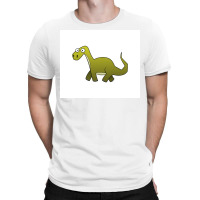 Brontosaurus Dinosaur Cartoon Poster 80s T-shirt | Artistshot