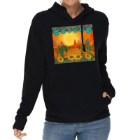 Western Sunset Cactus Sunflowers Gemstones Leopards Lightweight Hoodie | Artistshot