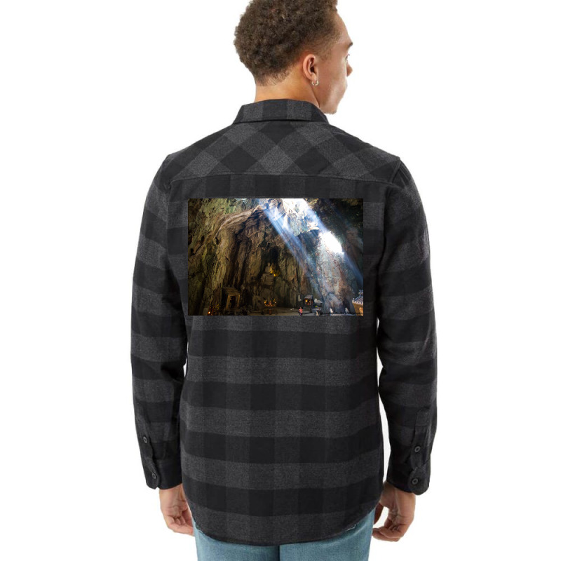 Cave Temple Poster Nature Flannel Shirt | Artistshot