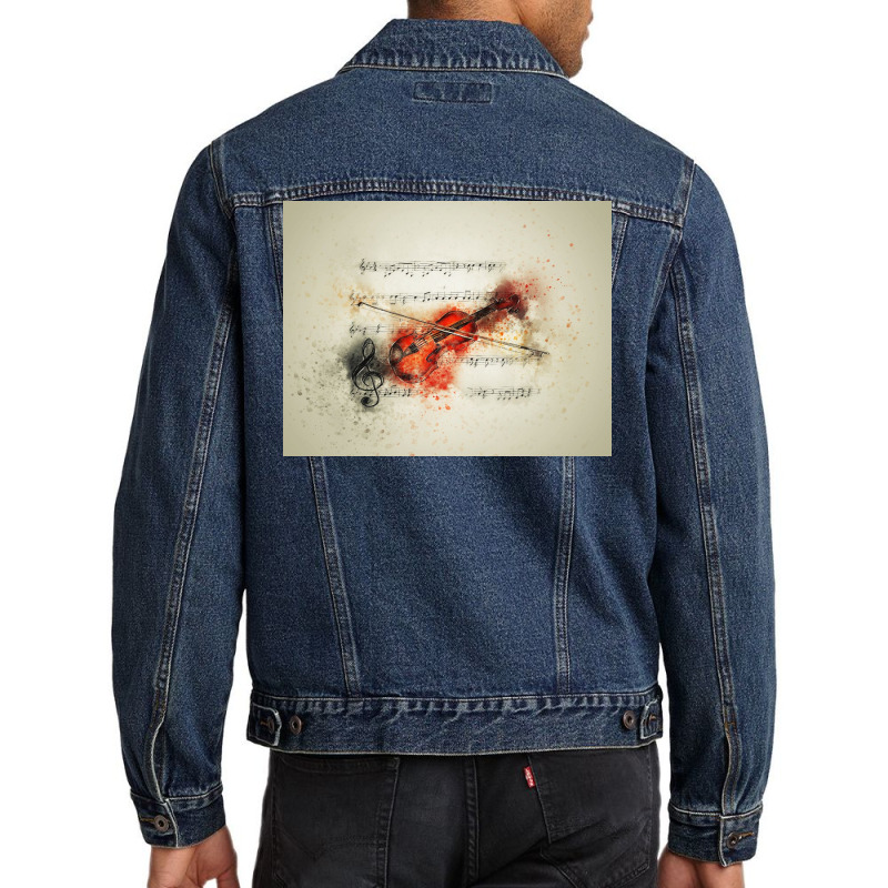 Violin 2412357 1920 (1) Men Denim Jacket by Artist1 | Artistshot