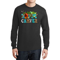 Happy Camper With Trees And Map Long Sleeve Shirts | Artistshot