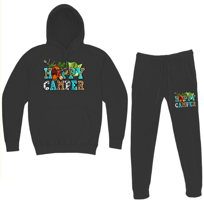 Happy Camper With Trees And Map Hoodie & Jogger Set | Artistshot
