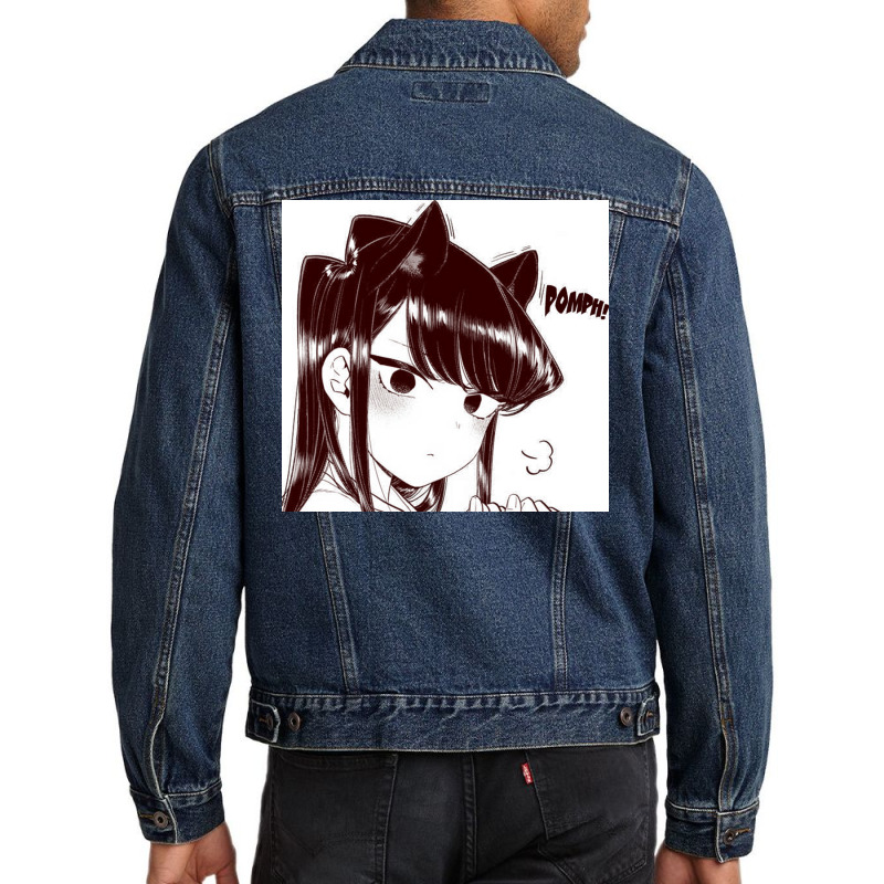 Komi San Cat Poster 70s Men Denim Jacket | Artistshot