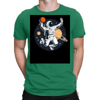 Dino Space Poster Green T-shirt | Artistshot