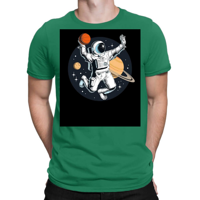 Dino Space Poster Green T-shirt | Artistshot