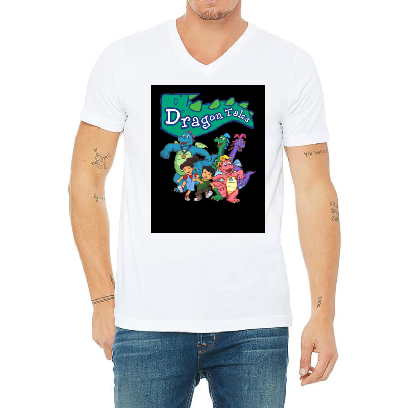 Dragon Tales Graphic Poster 80s V-Neck Tee by chomzymaafiot | Artistshot