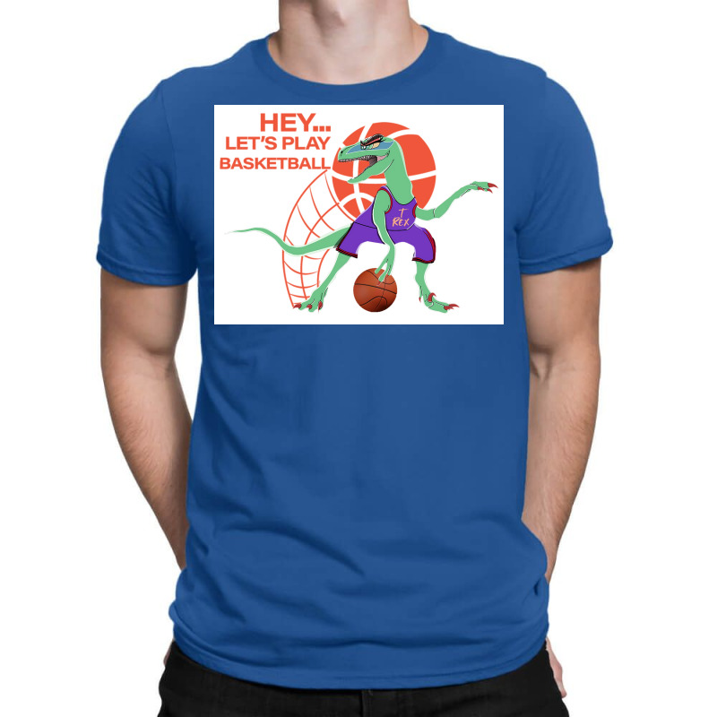 Dinosaur Playing Basketball Poster 70s T-shirt | Artistshot