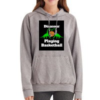 Dinosaur Playing Basketball Poster Girl Aesthetic Vintage Hoodie | Artistshot