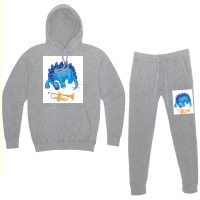 Dinosaur Playing Trumpet Funny Good Dinosaur Trumpet Lovers Cute Blue Hoodie & Jogger Set | Artistshot