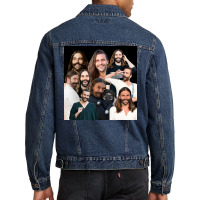 Jonathan Van Ness Jvn Sticker Packs Montage Collection Cool Crazy Cute Men Denim Jacket | Artistshot