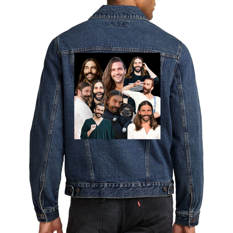 Jonathan Van Ness Jvn Sticker Packs Montage Collection Cool Crazy Cute Men Denim Jacket by prdoeldara | Artistshot