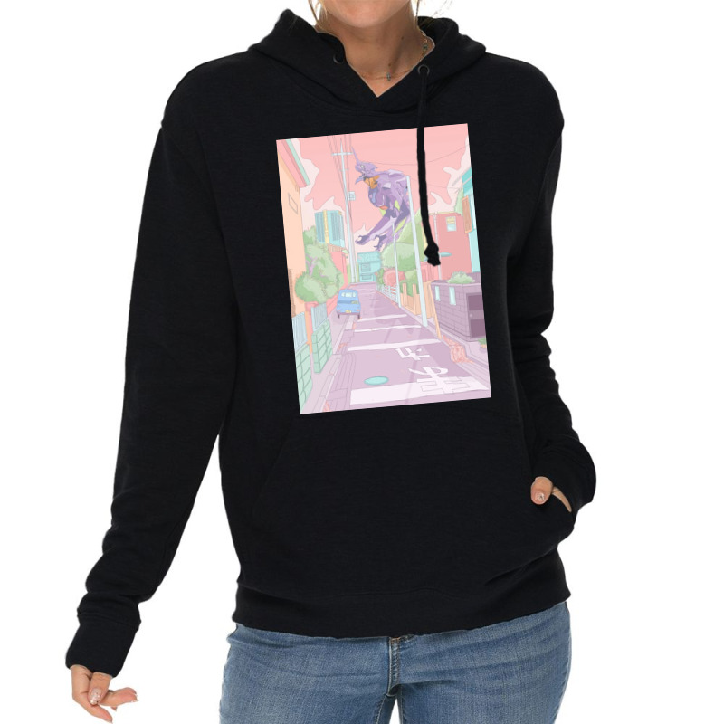 Pastel Neon Genesis Evangelion Poster Nostalgia Lightweight Hoodie | Artistshot