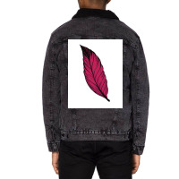 Kawaai Colorful Feather  Retro Unisex Sherpa-lined Denim Jacket | Artistshot