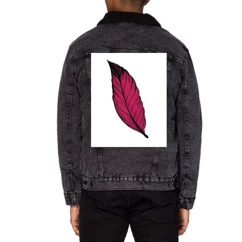 Kawaai Colorful Feather  Retro Unisex Sherpa-lined Denim Jacket | Artistshot