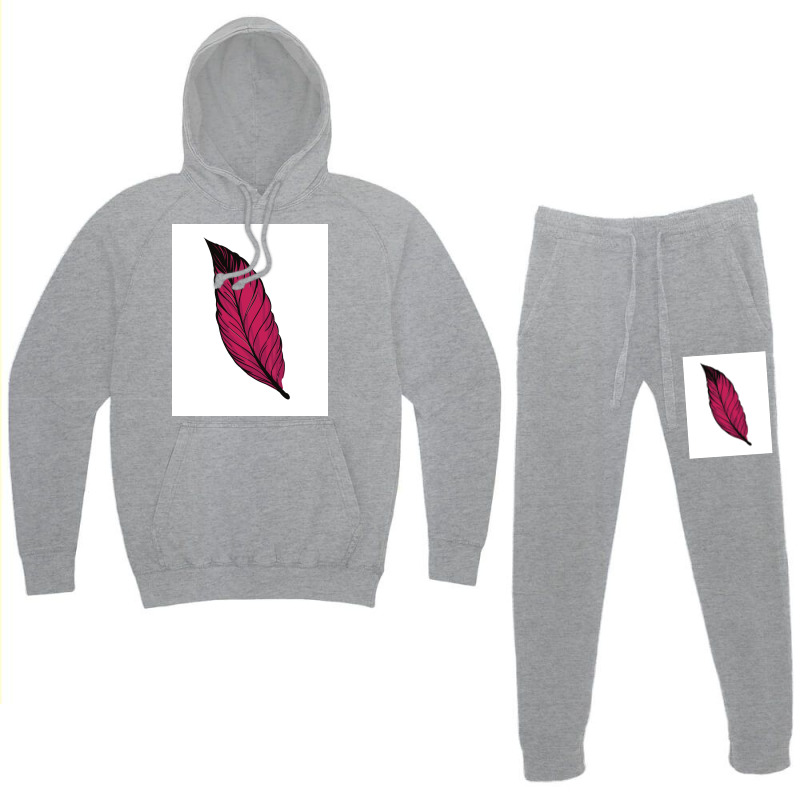 Kawaai Colorful Feather  Retro Hoodie & Jogger Set | Artistshot