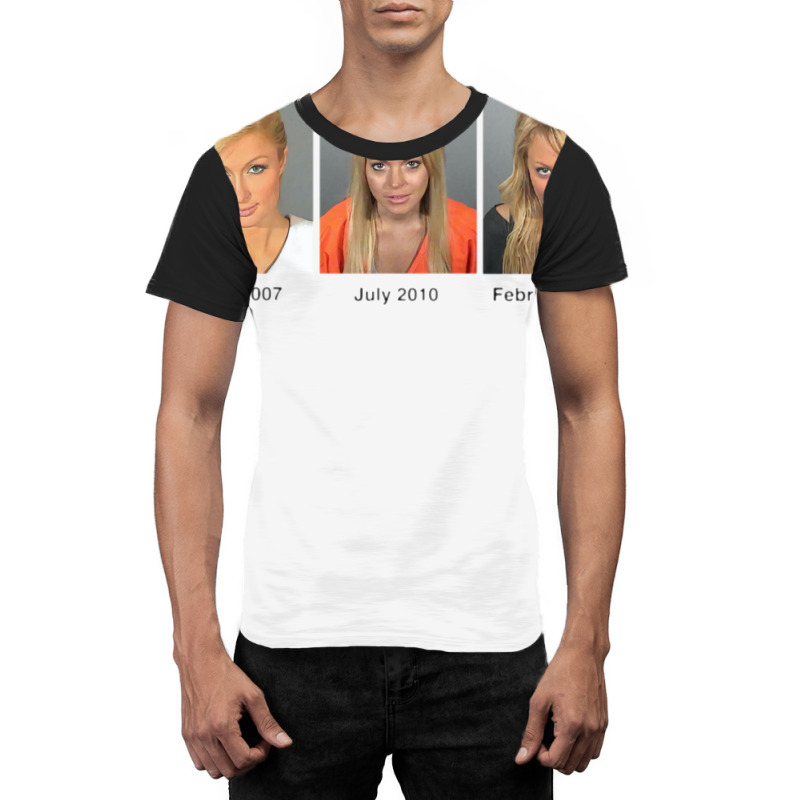 Celeb Mugshots  Paris Hilton Graphic T-shirt by mokongmnord | Artistshot