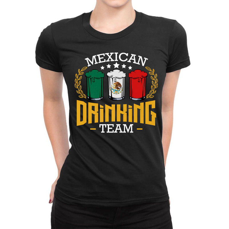 Meican Drinking Drink Spanish Latin Beer Have Fun Night  257 Ladies Fitted T-Shirt by inkioasaveiq | Artistshot