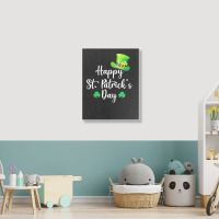 St Patricks Day T  Shirt Happy St. Patrick's Day Green T  Shirt Portrait Canvas Print | Artistshot