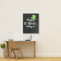 St Patricks Day T  Shirt Happy St. Patrick's Day Green T  Shirt Portrait Canvas Print | Artistshot