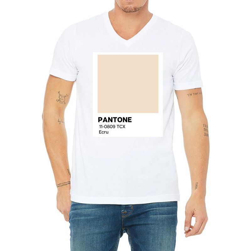 Pantone Ecru  Nature V-neck Tee | Artistshot