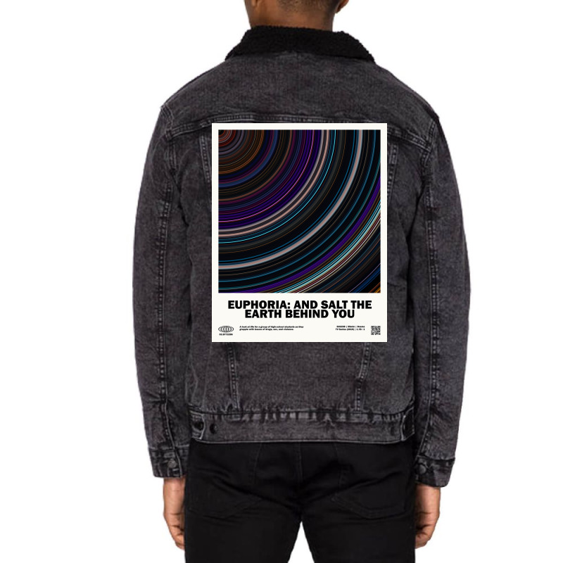 Minimaleuphoria And Salt The Earth Behind You Barcode Tv Show Poster 8 Unisex Sherpa-lined Denim Jacket | Artistshot