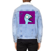 Quotfish Man Monsterquot By Richard F Yates Poster Travel Unisex Sherpa-lined Denim Jacket | Artistshot