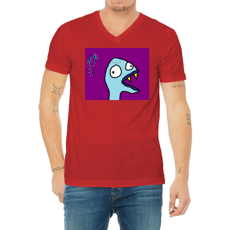 Quotfish Man Monsterquot By Richard F Yates Poster Travel V-neck Tee | Artistshot