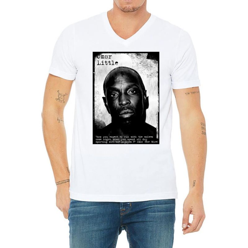 Omar The Wire Poster Tumblr V-neck Tee | Artistshot